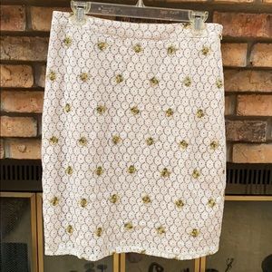 NWT English Factory embroidered lace skirt size L
